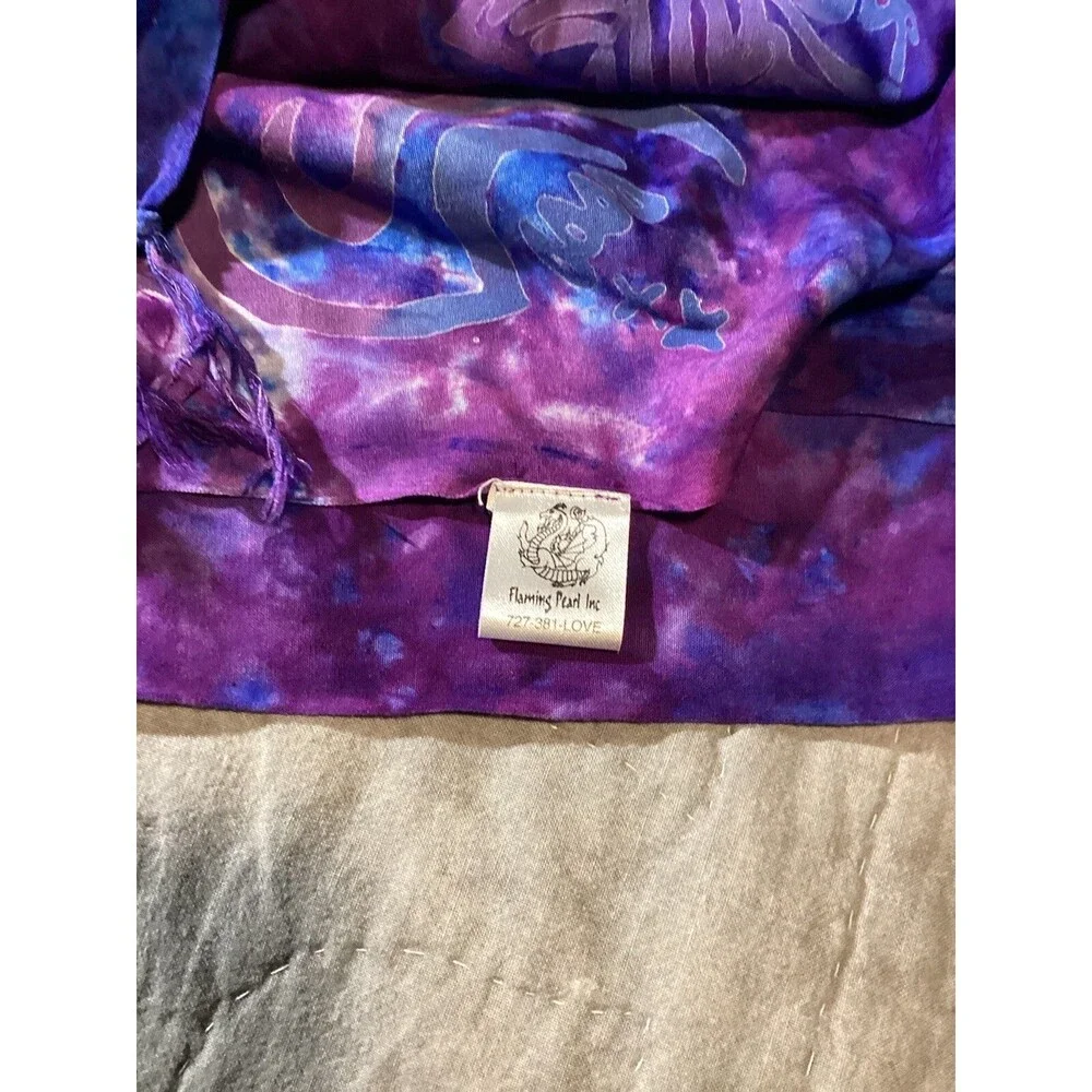 Flaming Pearl Inc. Indonesian Purple/Blue Tapestry, Mystical, Geometric Pattern